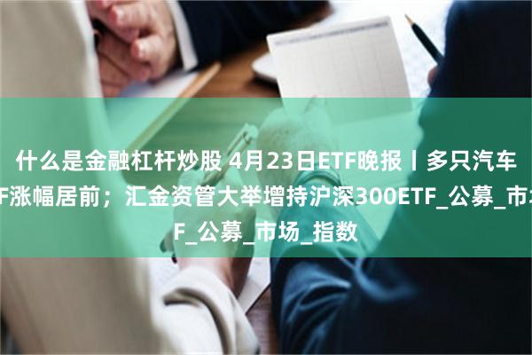 什么是金融杠杆炒股 4月23日ETF晚报丨多只汽车板块ETF涨幅居前；汇金资管大举增持沪深300ETF_公募_市场_指数