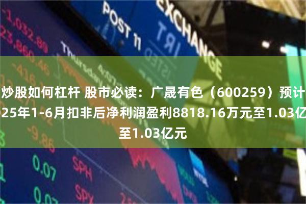 炒股如何杠杆 股市必读：广晟有色（600259）预计2025年1-6月扣非后净利润盈利8818.16万元至1.03亿元